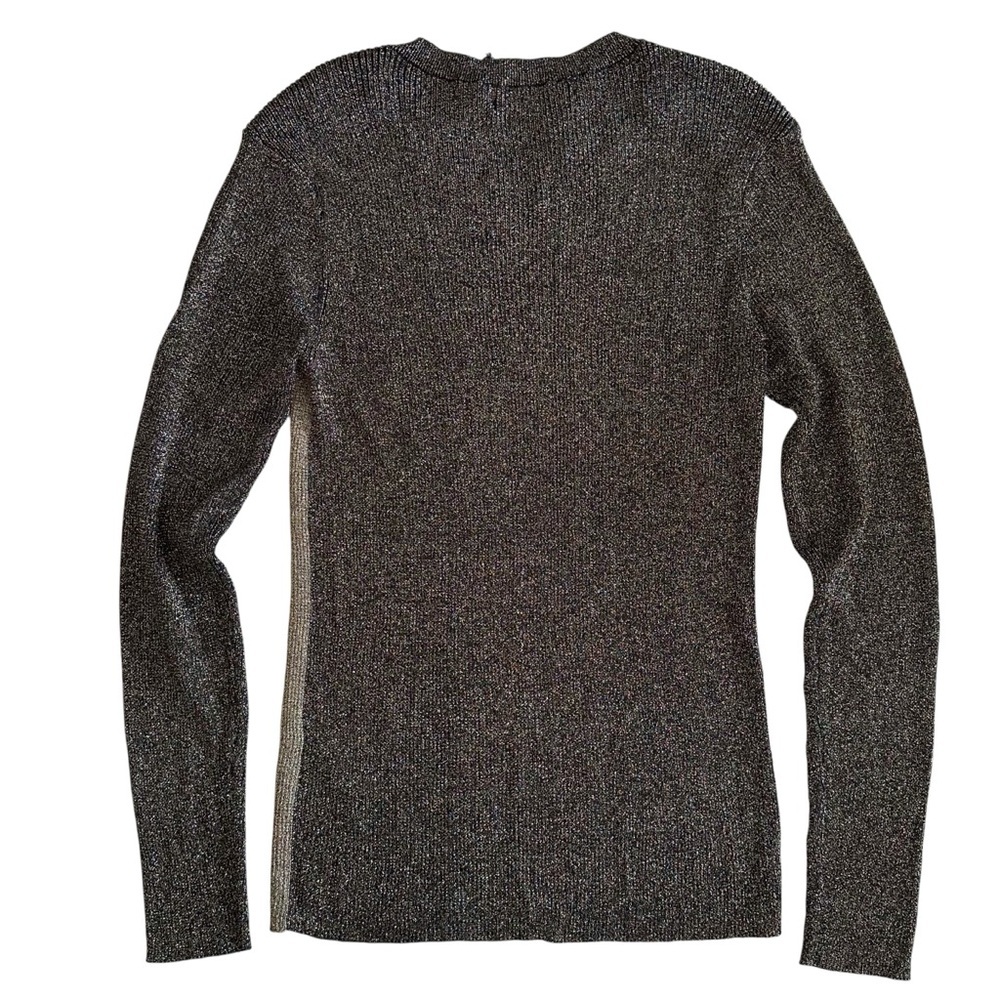 Nwt Cefinn Remi Lurex Bi-Color Crewneck Jumper Sweater Gold Metallic Uk M Us 6-8 — image 8 of 8